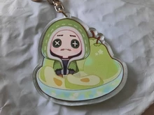 LLavero de acrílico con forma de V para hombre y mujer, llavero con colgante de juego, llavero para niños, joyería