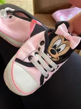 Minnie mouse de Disney Primavera y novedad de verano 0-1 bebé cuna zapatos de fondo suave de dibujos animados princesa bebé niña zapatos de bebé