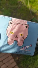 Cartera pequeña con gato para mujer, Cartera de marca de diseño, monedero de piel sintética para mujer, titular de la tarjeta femenina, Billetera