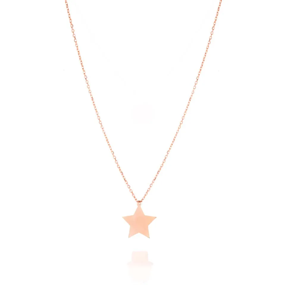 Necklace Pendant Jewelry 925 Sterling Silver Rose Gold Plated Star Figure with 50cm Long Chain
Necklace Pendant Jewelry 925 Sterling Silver Rose Gold Plated Star Figure with 50cm Long Chain