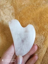 Rosa Natural Jade rodillo de la cara de masaje Gua Sha Placa de piedra de cristal de Jade masajeador de cuerpo Facial ojo rascar acupuntura Estiramiento Facial