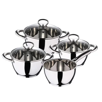 Kitchen battery 7 PCs (16/16/18 /20 cm) in stainless steel, fit for all kinds of fires, BERGNER collection Michelle
Kitchen battery 7 PCs (16/16/18 /20 cm) in stainless steel, fit for all kinds of fires, BERGNER collection Michelle