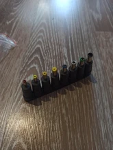 8 unids/set DC Multi tipos a 5,5*2,1mm convertidor adaptador de enchufe para el ordenador portátil, etc.