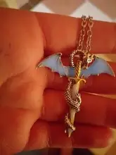 Collar brillante de moda, colgante de dragón luminoso que brilla en la oscuridad, envío directo