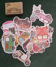 Pegatinas Retro de hipopótamo, etiquetas con diseño de autobús de amor y paz para coche, portátil, equipaje, Skateboards, diario, papelería, pegatina, 10/30/50 Uds.