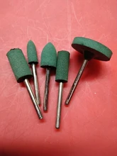 Cabezal de molienda de punto montado de goma para acabado de molde, pulidor giratorio, herramientas de molienda de goma, 5 uds., herramientas de cabezales