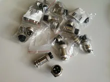 Conector macho y hembra de aviación con cabezal para tornillos, montaje adaptador de Panel de 125V, 3A, 5A y 7A, GX16, 2/3/4/5/6/7/8/9/10 pines, 16MM, 1 par