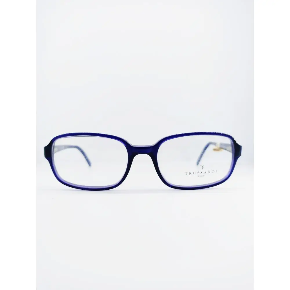 

Vintage square eyeglass frame Acetate luxury glasses frame Trussardi navy blue prescription glasses