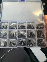 450 unids/set Chapado en negro avellanados de cabeza plana tornillos de rosca con Cruz M2.3 M2.6 M3 de acero al carbono kit de surtido de