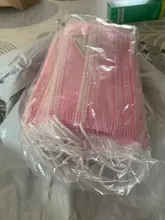 Mascarilla quirúrgica desechable con elásticos, máscara facial no tejida de 3 capas, transpirable, color rosa, azul, negro y blanco