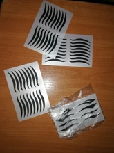 Pegatina para ojos, 48 Uds., Sexy, Estilo de gato, negro, delineador, Belleza