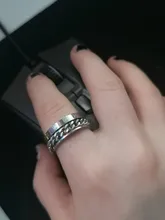 EDC-Spinner de dedo con cadena de acero inoxidable para hombre, giratorio, anillo clásico, Roma, Digital, regalo