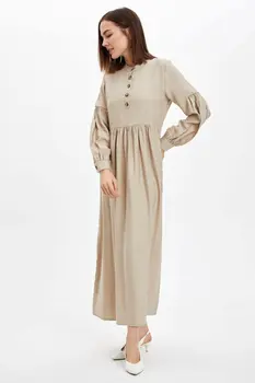 DeFacto Woman Long Sleeve Woven Dress Women's Spring Beige Color Blouse Dress Women's Casual Long Dresses-N7846AZ20SP
DeFacto Woman Long Sleeve Woven Dress Women's Spring Beige Color Blouse Dress Women's Casual Long Dresses-N7846AZ20SP