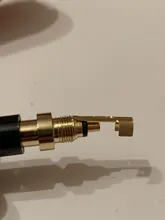 Enchufe de alimentación CC de cobre chapado en oro, 5,5x2,5/5,5x2,1/3,5x1,35mm, conector macho de CC con abrazadera de cable para soldadura, 2 uds.