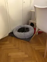 Cama de perro caliente suave y larga de felpa, caseta redonda mullidas de gato, sofá, casa, cojín para dormir cómodo, lavable, para cachorro, Invierno