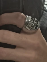 Anillo de acero inoxidable con diseño de calavera para hombre, joyería masculina, Abrebotellas de cerveza, estilo Punk Vintage