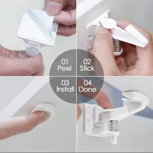 Cerradura de seguridad multifunción para niños y bebés, cierre de plástico para armario, puerta, cajón, Protector de seguridad, 10 Uds.