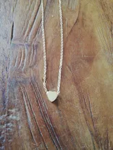 Collar a la moda de acero inoxidable para mujer, gargantillas de amor a la moda, collar largo de acero dorado personalizado, colgante delicado, regalo para pareja