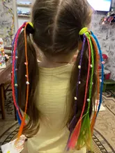 Bandas de goma de estilo coreano para niños, trenzas multicolores, cintas elásticas para el pelo, accesorios bonitos para el pelo, 1 ud.