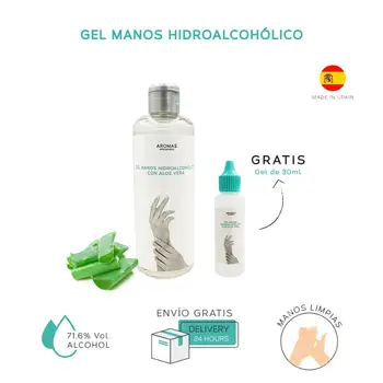 250 ml-hands Hidroalcoholico + Gel Gel 30 ml gift | With Aloe Vera | Rinse | gel hand sanitizer hands with alcohol
250 ml-hands Hidroalcoholico + Gel Gel 30 ml gift | With Aloe Vera | Rinse | gel hand sanitizer hands with alcohol