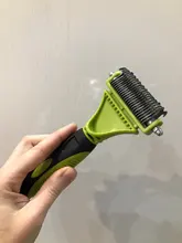 Cepillo de Peine Gato para perros grandes, rastrillo de nudos abiertos, cuchillo de acero inoxidable de doble cara, peine para pelo, productos para el cuidado de mascotas