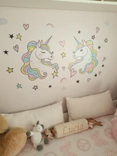 Stickers Decor Removable Unicorn Wall-Decals Nursery Birthday-Party-Favor Kids Bedroom