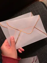 Sobre transparente de celofán, letras de amor de estilo occidental, dorado, plateado, rosa, sulfato, carta de regalo, invitación de boda, 1 Uds.
