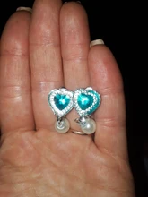 Pendientes de cristal para niña pequeña, pendientes sin Piercing, pendientes de perlas de imitación, 1 par