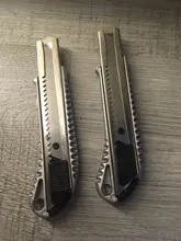 Cuchillo de utilidad de acero inoxidable, papel tapiz de Metal de lujo, herramientas de corte de papel con mango, suministros escolares y de oficina