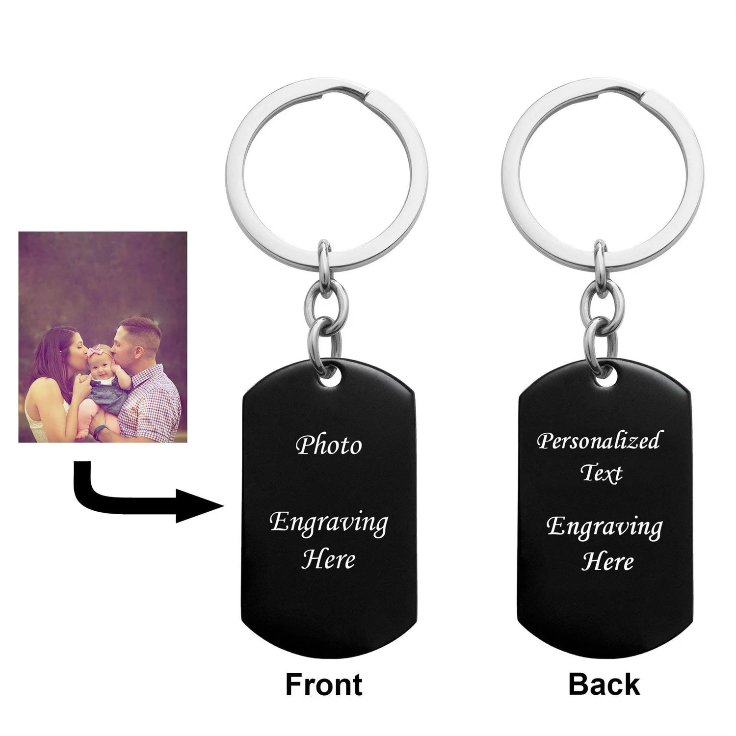 Mother's Day Gift Personalized Photo/Text Engraving Stainless Steel Keychain Namebar Keychains For Family Mom Father's Day Gifts
Mother's Day Gift Personalized Photo/Text Engraving Stainless Steel Keychain Namebar Keychains For Family Mom Father's Day Gifts
