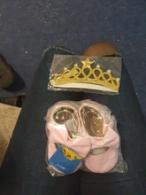 Mamá y bebé de 0-18M recién nacido bebé niña en primer lugar los caminantes zapatos de cuero de la Pu lindo arco princesa zapatos de Cumpleaños + diadema