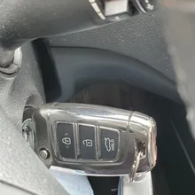 De TPU suave coche plegable soporte de funda para llave Shell para Hyundai Elantra Solaris 2017 Santa Fe Verna Tucson i35 i40Genesis F