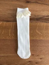 Calcetines de niñas bebé alas de ángel para niña pequeña, calcetín largo de algodón suave para niños, calcetines sólidos para niños de 0 a 8 años hasta la rodilla