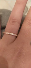 Anillo de boda de cristal de circonia cúbica Micro pavé para mujer, sortija de apilamiento eterno, banda de aniversario de oro rosa de 1,0mm