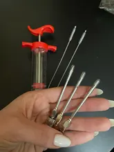 Juego de agujas de acero inoxidable de grado alimenticio, conjunto de jeringuilla para especias, carne de barbacoa, inyector de sabores, salsa, Adobo, accesorio de jeringuilla
