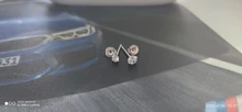 Genuino Real puro sólido 925 pendientes tipo botón de plata fina joyería negro púrpura transparente de circón cúbico mujer pendientes Bijoux regalo