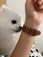 Correa de cuero de vaca 100% auténtico para Apple Watch 6 SE 5 4, correa de 42MM, 38MM, 44MM y 40MM para iWatch 6 5 4