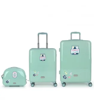 Set 2 Suitcases C + M + B Mr. Wonderful Mint
Set 2 Suitcases C + M + B Mr. Wonderful Mint
