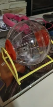 Bola transparente transpirable con soporte para hámster, producto para mascotas, bola pequeña para correr de plástico, adecuada para mascotas pequeñas