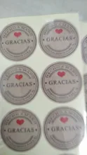100 unids/lote Kraft Gracias español Etiquetas de Gracias pegatinas hecho a mano paquete sobre sello etiqueta Scrapbooking adhesivo de papelería