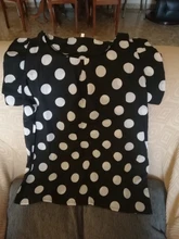 CHSDCSI-camisas de verano de lunares para mujer, Blusa de gasa con volantes, camisa de manga corta, blusa de talla grande