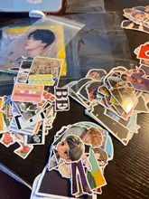 Pegatinas Kpop para ordenador portátil, equipaje, Maleta de motocicleta, monopatín, teléfono, PVC, 50 Uds.