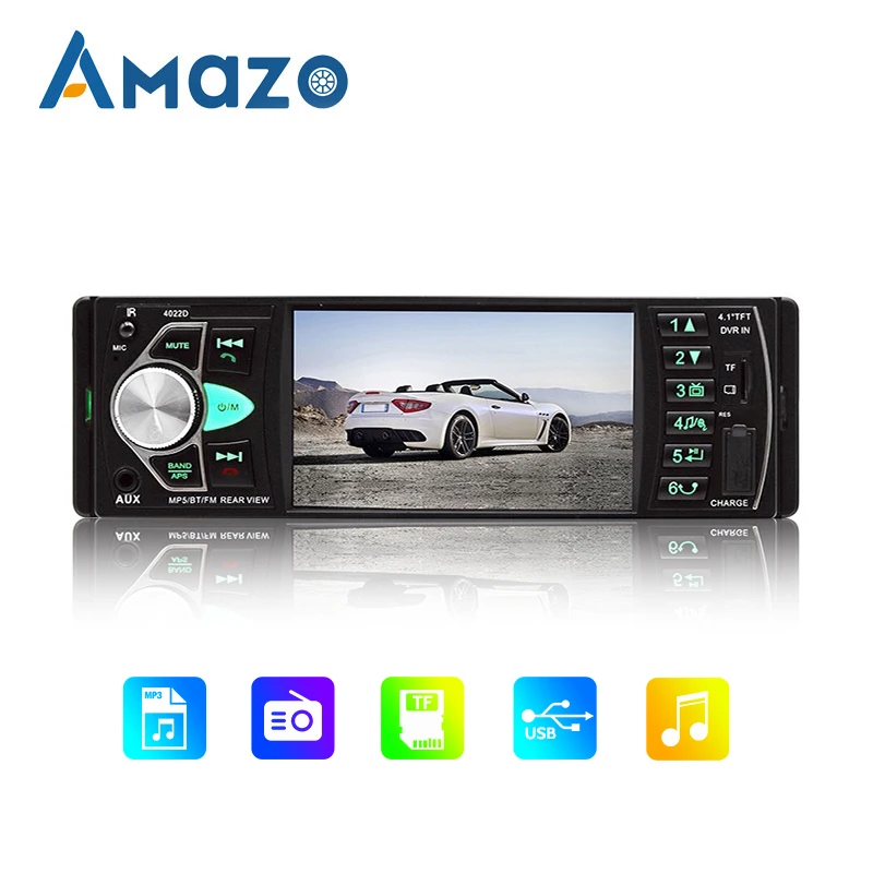 1 Din Car Radio MP5 Player Bluetooth Multimedia AUX Radio Stereo Output U Disk TF Card Reader 12V 60W 4.1" HD Screen Car Radio
1 Din Car Radio MP5 Player Bluetooth Multimedia AUX Radio Stereo Output U Disk TF Card Reader 12V 60W 4.1" HD Screen Car Radio