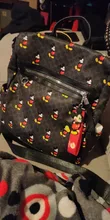 Disney Mickey Mouse Mickey mujeres estampado de moda de la Pu mochila de gran capacidad impermeable ligera mochila de viaje