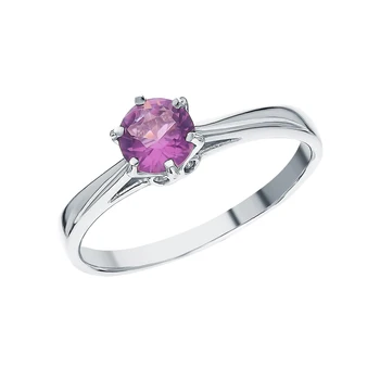 Silver ring with cubic zirconia and amethyst synthetic sunlight sample 925
Silver ring with cubic zirconia and amethyst synthetic sunlight sample 925