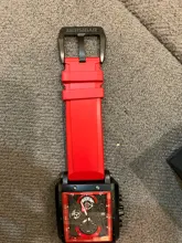 Rectangular relojes para hombres BERSIGAR hombre reloj en forma de barril Tipo de cuarzo moda de lujo impermeable de los deportes de cronógrafo correa de silicona