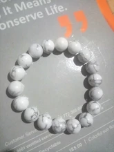 6mm/8mm/10mm howlita Natural blanca pulsera de cuentas de piedra con una cuerda elástica pulsera de las mujeres de los hombres pulsera de encanto de moda