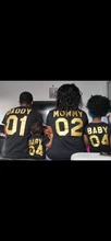 Ropa a juego para la familia, Camiseta de algodón con aspecto familiar, camisetas con estampado de letras divertidas de papá mamá chico y bebé, Tops con números para verano