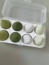Esponja de esponja en polvo para maquillaje, conjunto de belleza para licuadora, base para aplicar esponja de cosméticos huevo Facial, accesorios de maquillaje, 8 Uds.