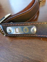 Pet-Id-Tags Collar Free-Engraved Customized Genuine-Leather Puppy-Nameplate Dog Adjustable
